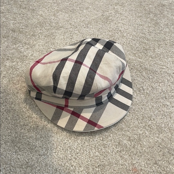 Burberry Plaid Hat - Black, Red, and Cream - Picture 1 of 6